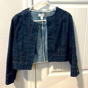 Ann Taylor LOFT crop Jean Jacket
